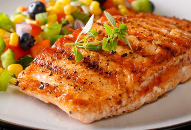 Salmão grelhado