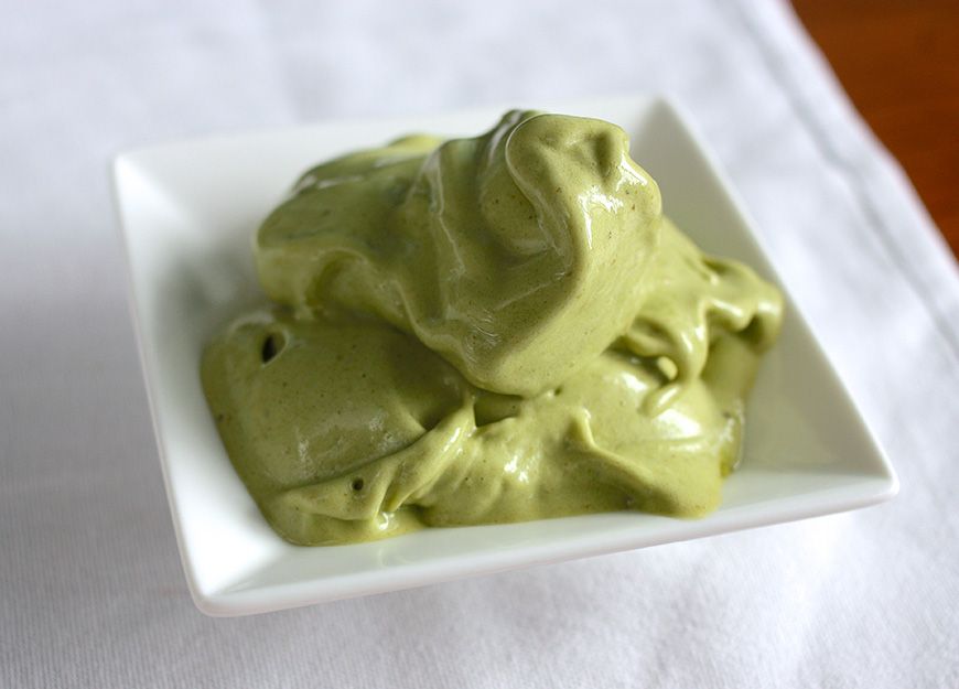 Sorvete de chá verde de matcha
