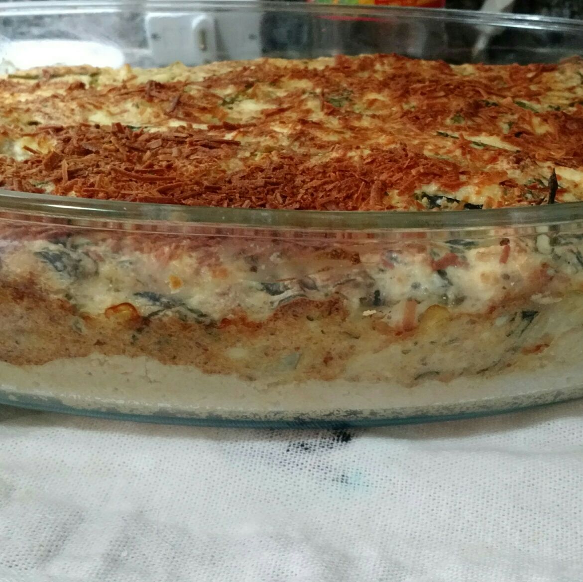 Torta de brócolis com ricota