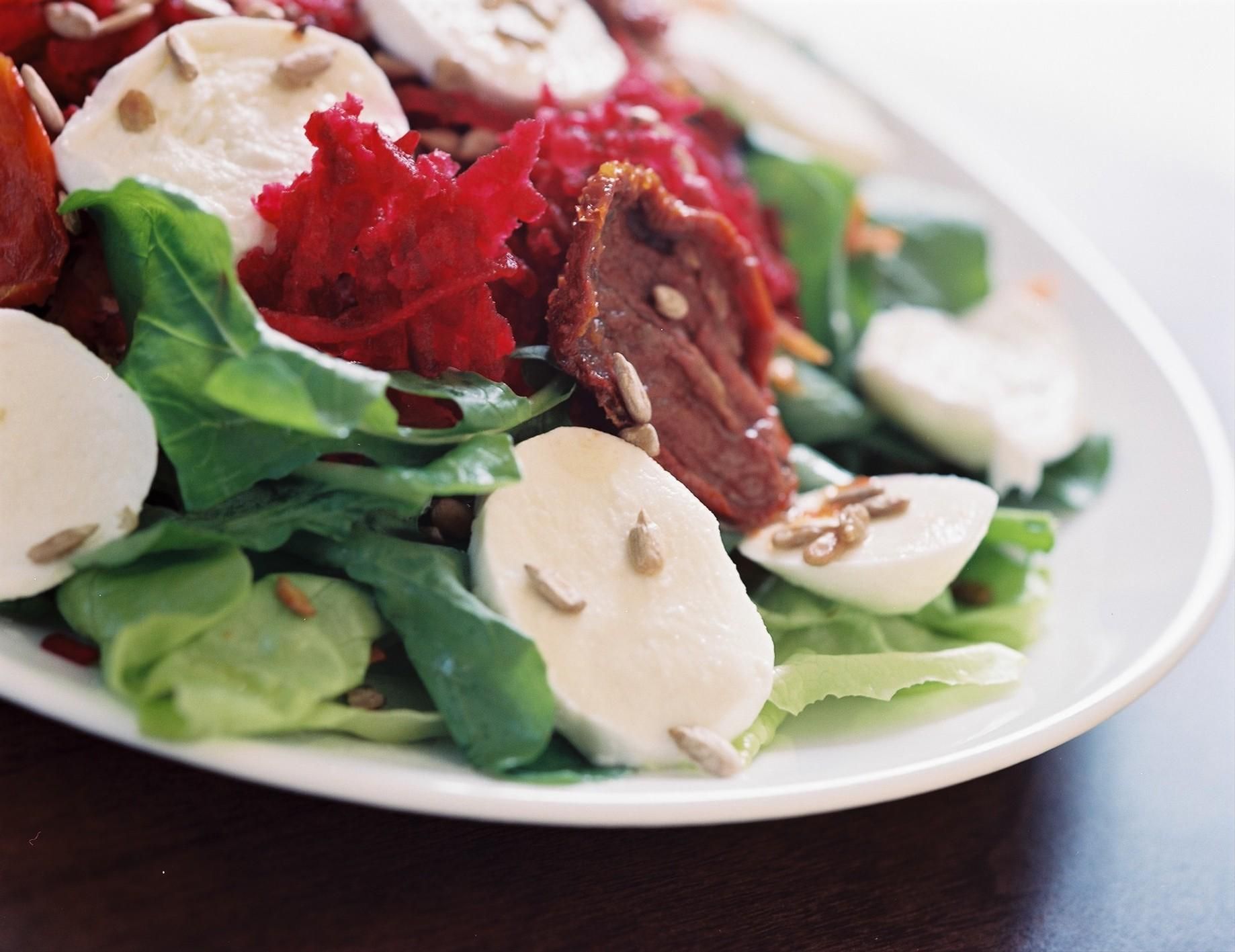 Salada de sementes de girassol - família burger