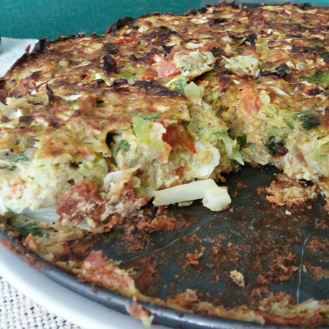 Torta de repolho com sardinha