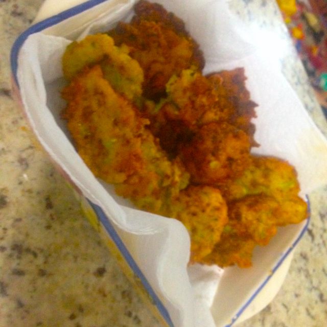 Bolinho de arroz com abobrinha