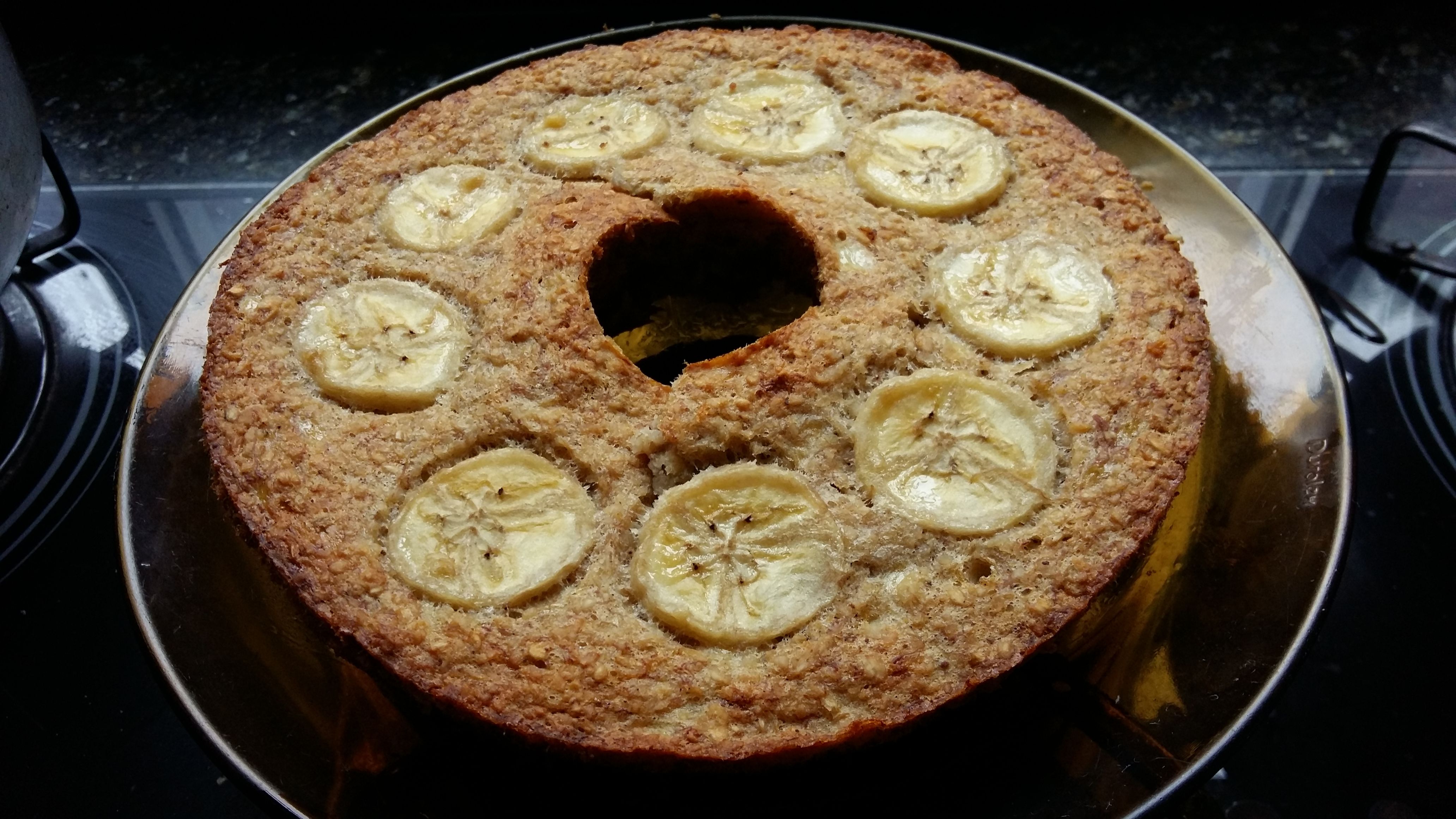 Bolo de Banana com Aveia Fitness